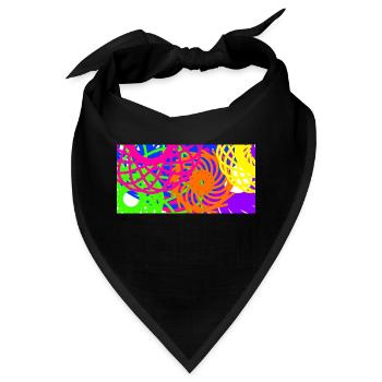 Muster - Bandana - Schwarz - Vorne