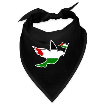 Free palestine - Bandana - Schwarz - Vorne