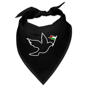 Free palestine - Bandana - Schwarz - Vorne