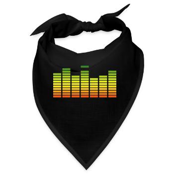 Reggae Musik Rastafari Jamaika - Bandana - Schwarz - Vorne