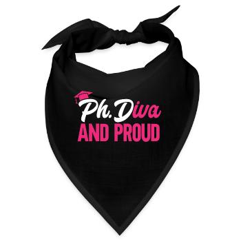 PhD Graduate Doktorgrad Ph.D. Promotion - Bandana - Schwarz - Vorne