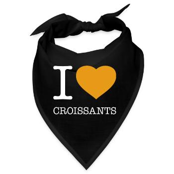 I LOVE CROISSANTS - Bandana - Schwarz - Vorne