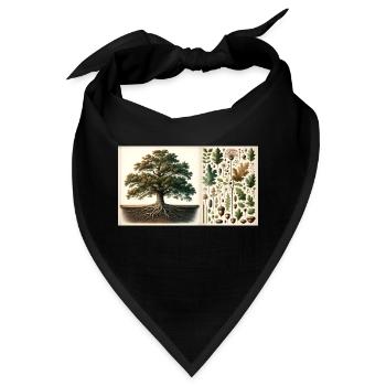 Oak Tree Botanical - Bandana - Schwarz - Vorne