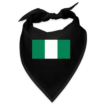 Flagge von Nigeria / Drapeau Nigéria - Bandana - Schwarz - Vorne
