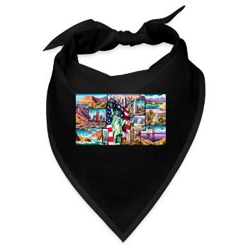 United States - Bandana - Schwarz - Vorne