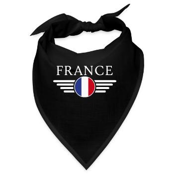 Frankreich mit unserem exklusiven T-Shirt - Bandana - Schwarz - Vorne