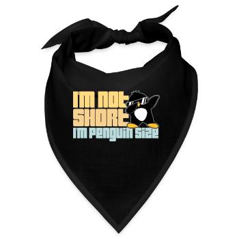 I'm Not Short I'm Penguin Size Dabbing Dab Dance - Bandana - Schwarz - Vorne