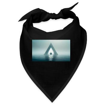 gruselige mythische Orte – Bermuda-Dreieck - Bandana - Schwarz - Vorne