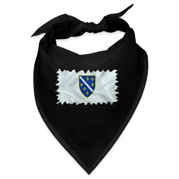 Bosnien in der Herzegowina Europa Sarajavo Flagge Mostar - Bandana - Schwarz - Vorne