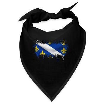 Bosnien in der Herzegowina Europa Sarajavo Flagge Mostar - Bandana - Schwarz - Vorne