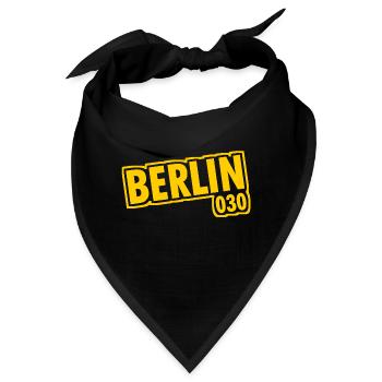 Berlin - 030 - Hauptstadt - Deutschland - Vorwahl - Bandana - Schwarz - Vorne