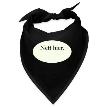 Nett hier Blanko Vorlage - Bandana - Schwarz - Vorne