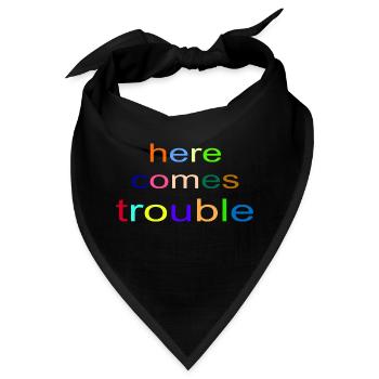 here comes trouble - Bandana - Schwarz - Vorne