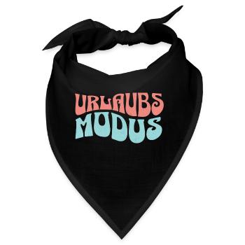 Urlaubsmodus Aktiviert - Bandana - Schwarz - Vorne