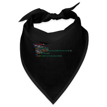 Kaffee, Programmierung, Lustig, Coffee - Bandana - Schwarz - Vorne