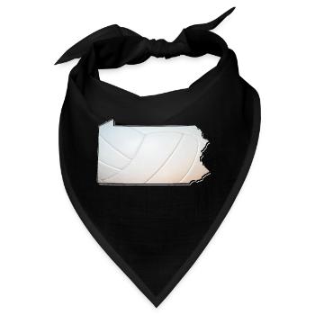 Volleyball in der Pennsylvania State Landkarte - Bandana - Schwarz - Vorne