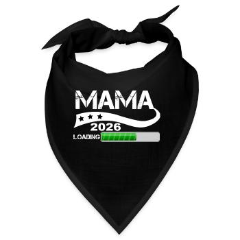 Mama 2026 Loading Mit Sterne - Bandana - Schwarz - Vorne
