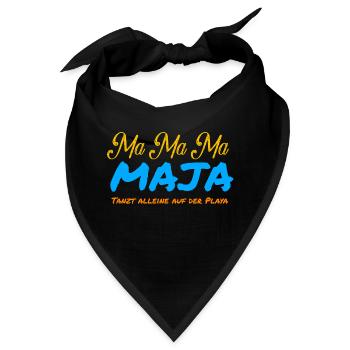 Ma Ma Ma Maja - Bandana - Schwarz - Vorne