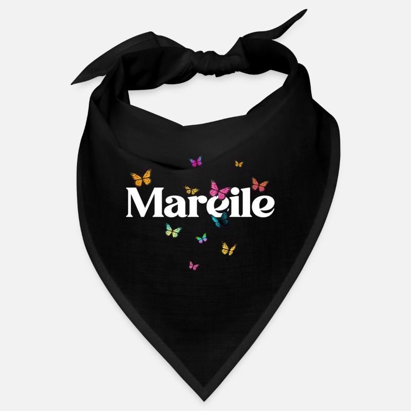 Schöner Mädchenname mit Schmetterlingen MAREILE Bandana
