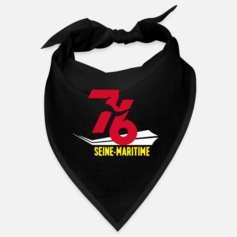Stylized 76 Seine-Maritime emblem Bandana