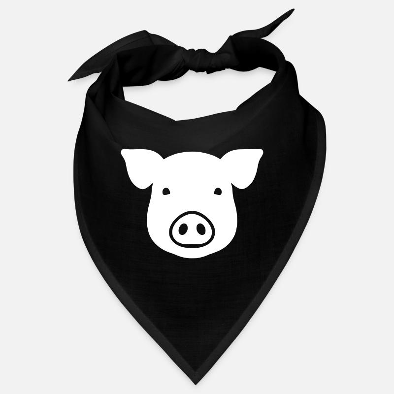 Cute Pig Head Icon Vector Bandana