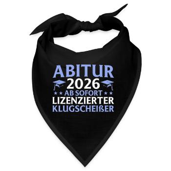 Abitur geschafft 2026 Bestandene Abschlussprüfung - Bandana - Schwarz - Vorne
