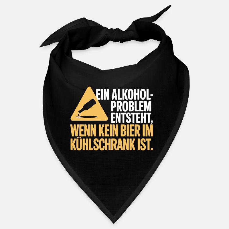 Bier Spruch Alkohol Problem Männerabend JGA Herren Bandana