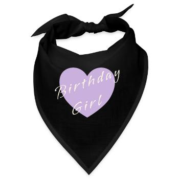 Birthday Girl – Celebration Design - Bandana - Schwarz - Vorne
