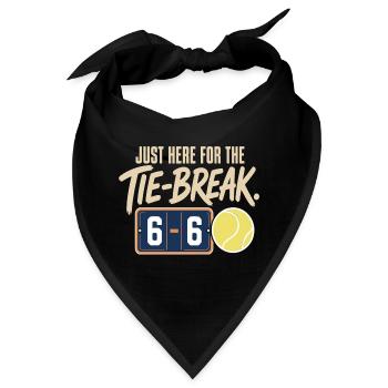 Tie-Break 6-6 Anzeigetafel Retro Tennis - Bandana - Schwarz - Vorne