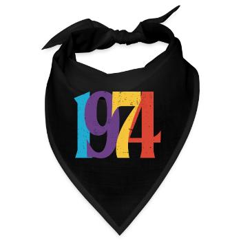 Geboren 1974 Geburtstagsgeschenk Geburtstag 74 - Bandana - Schwarz - Vorne