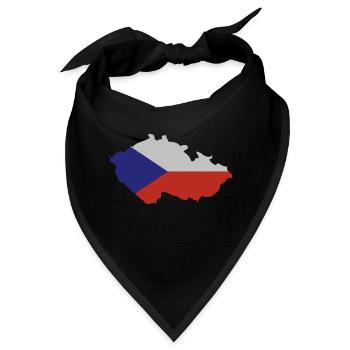Czech Republic Shape - Bandana - Schwarz - Vorne