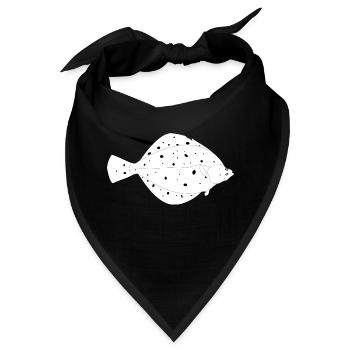 Scholle_vollformat_weiss - Bandana - Schwarz - Vorne
