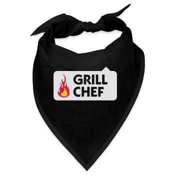 Ich bin der Grill Chef! - Bandana - Schwarz - Vorne