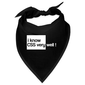 Ich weiß, css html sehr gut - Bandana - Schwarz - Vorne
