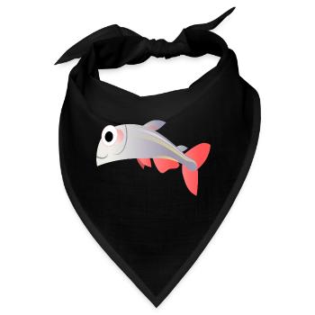 fish fish animal tiere11 - Bandana - Schwarz - Vorne