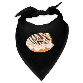 Donut Doughnut Lustiges Geschenk - Bandana - Schwarz - Vorne