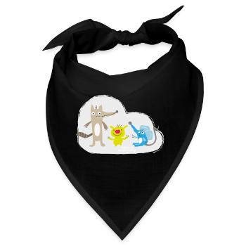 Froehliche Tierchen - Bandana - Schwarz - Vorne