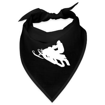 Schneemobil Motorschlitten Schneemotorrad - Bandana - Schwarz - Vorne