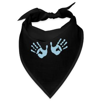 Hands - Hände - Bandana - Schwarz - Vorne