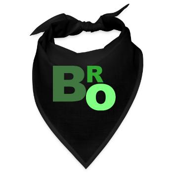 Bro Schriftzug Spruch Shirt Slang - Bandana - Schwarz - Vorne
