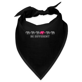 Elephants Be Different - Bandana - Schwarz - Vorne