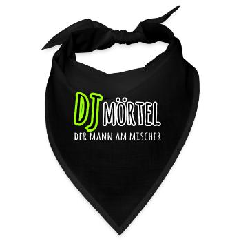 DJ Deejay Mörtel lustiger Spruch Shirt Geschenk - Bandana - Schwarz - Vorne