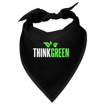 Think Green - Bandana - Schwarz - Vorne