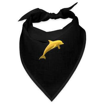 Delphin Gold - Bandana - Schwarz - Vorne