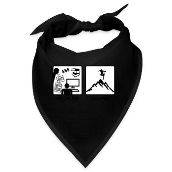 Ski, Problem solved - Skifahren - Bandana - Schwarz - Vorne