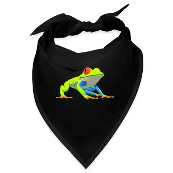 Frosch - Bandana - Schwarz - Vorne