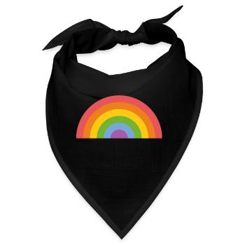 Regenbogen - Bandana - Schwarz - Vorne