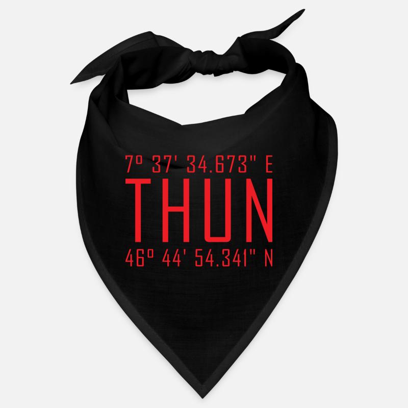 Thun Coordinates – Red Typo Statement Bandana