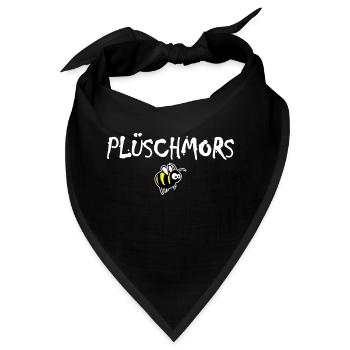 Plüschmors, Hummel, Plattdeutsch - Bandana - Schwarz - Vorne