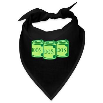 Viele 100 Dollar - Bandana - Schwarz - Vorne